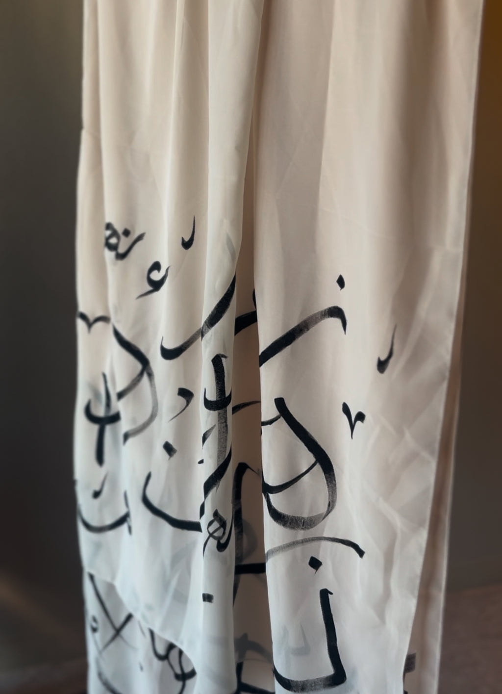 Name painted calligraphy chiffons