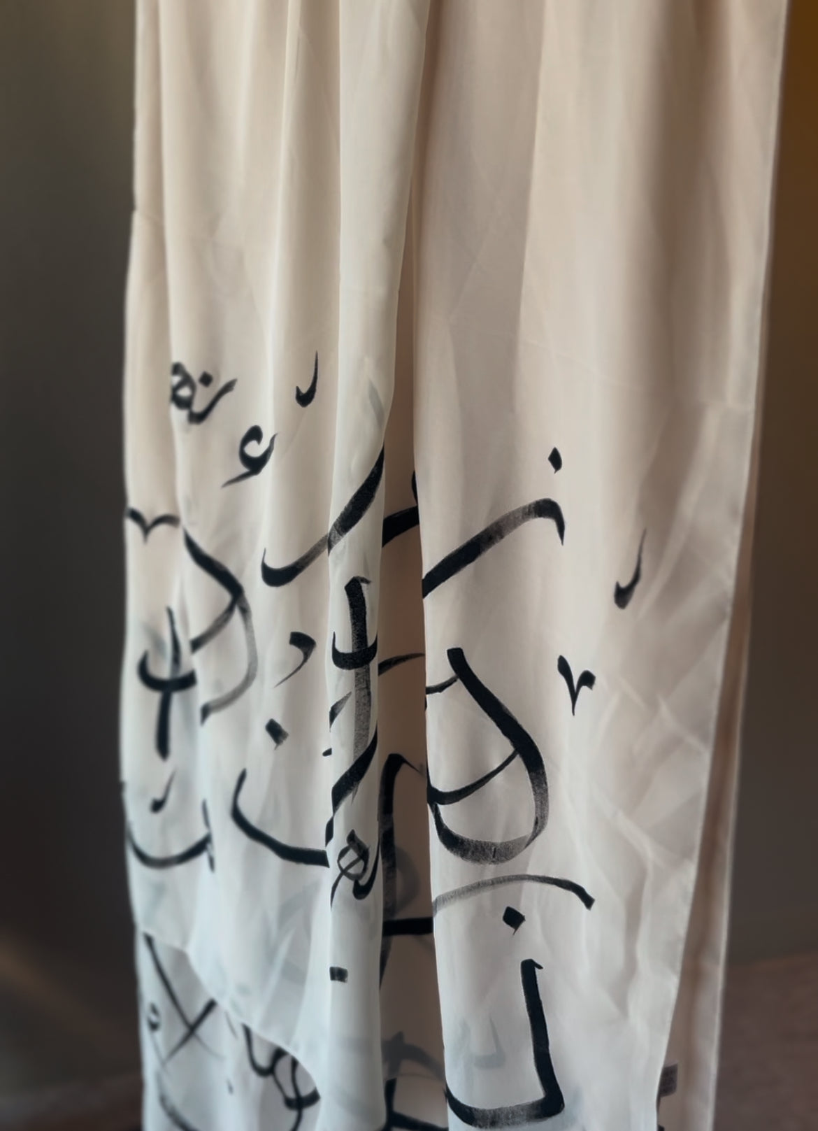 Name painted calligraphy chiffons